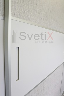 Americki plakar SVETIX - Klizna vrata S17 od medijapana sa ukopanom ruÄicom i Cleaf univerom